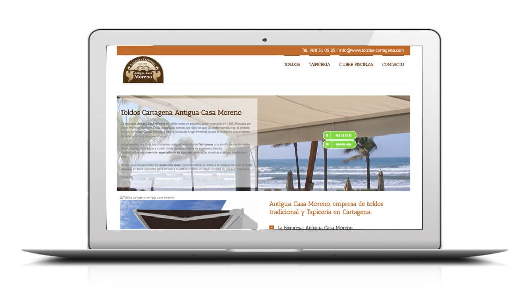 Pagina Web Toldos Cartagena Diseño páginas Web que atraen clientes